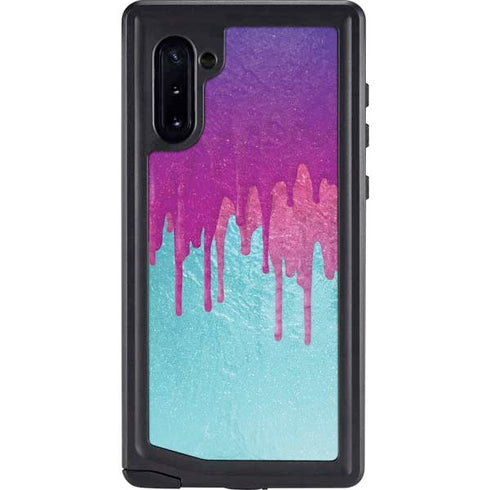 Paint Splatter Purple Galaxy Note 10 Waterproof Case
