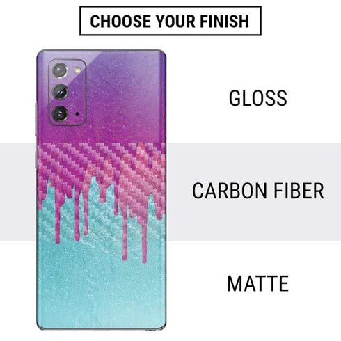 Paint Splatter Purple Galaxy Note20 5G Skin