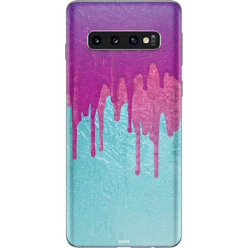 Paint Splatter Purple Galaxy S10 Skin