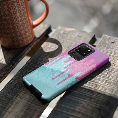 Paint Splatter Purple Galaxy S20 Ultra 5G Pro Case