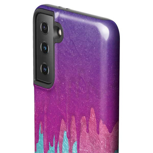 Paint Splatter Purple Galaxy S21 FE Pro Case