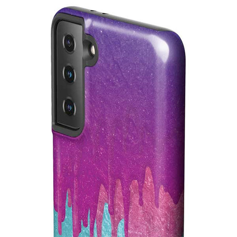 Paint Splatter Purple Galaxy S21 Plus 5G Pro Case