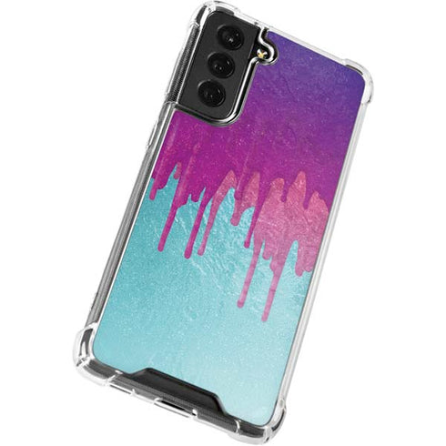 Paint Splatter Purple Galaxy S22 Plus Clear Case