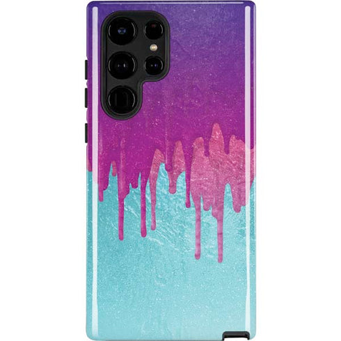 Paint Splatter Purple Galaxy S22 Ultra Pro Case