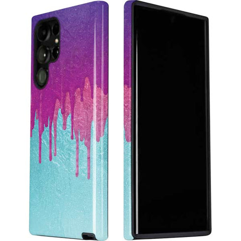 Paint Splatter Purple Galaxy S22 Ultra Pro Case