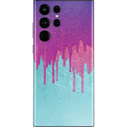 Paint Splatter Purple Galaxy S22 Ultra Skin