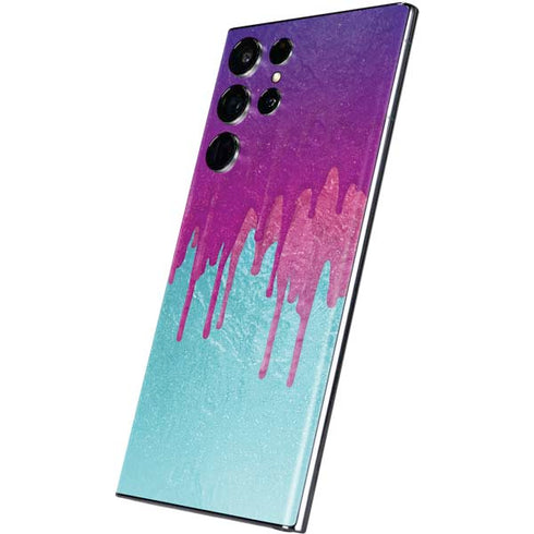 Paint Splatter Purple Galaxy S22 Ultra Skin