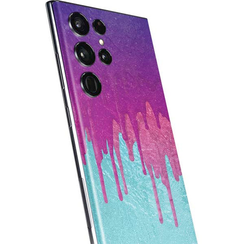 Paint Splatter Purple Galaxy S22 Ultra Skin