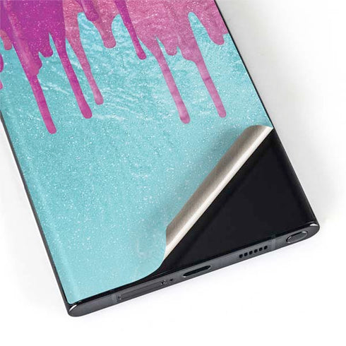 Paint Splatter Purple Galaxy S22 Ultra Skin