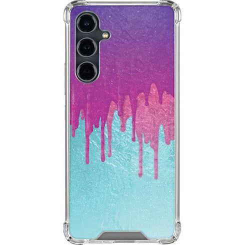 Paint Splatter Purple Galaxy S23 FE Clear Case