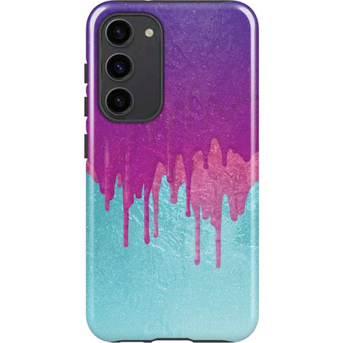 Paint Splatter Purple Galaxy S23 Plus Pro Case
