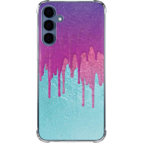 Paint Splatter Purple Galaxy S24 Clear Case