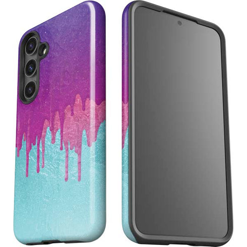 Paint Splatter Purple Galaxy S24 Impact Case