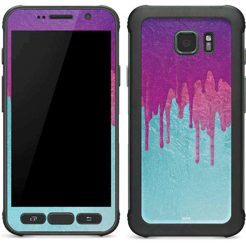 Paint Splatter Purple Galaxy S7 Active Skin