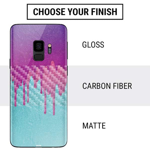 Paint Splatter Purple Galaxy S9 Skin