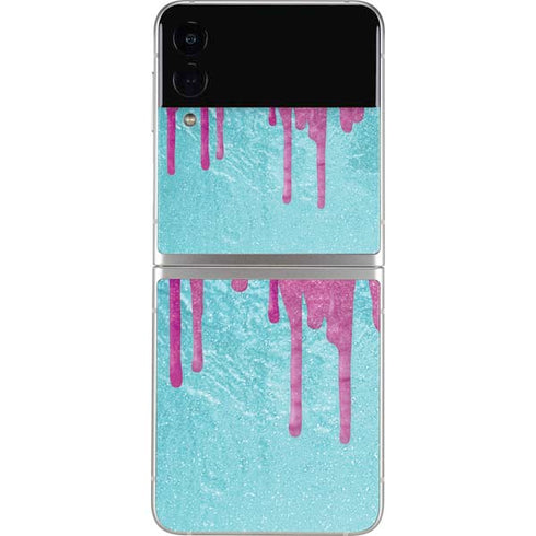 Paint Splatter Purple Galaxy Z Flip4 5G Skin