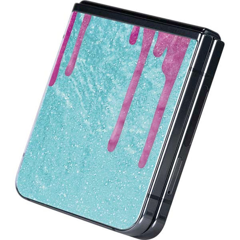 Paint Splatter Purple Galaxy Z Flip5 5G Skin