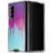 Paint Splatter Purple Galaxy Z Fold4 5G Clear Case