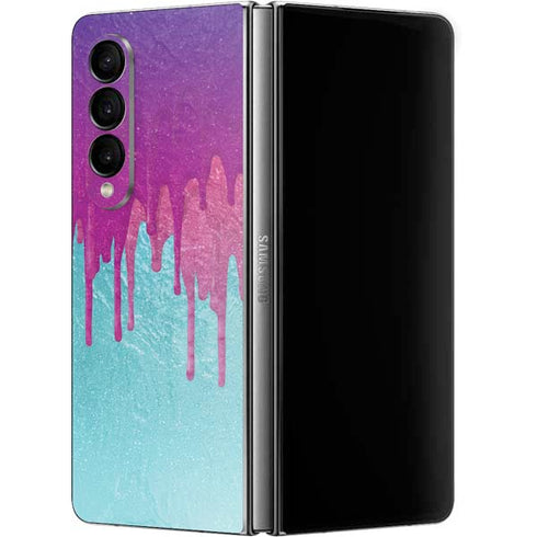 Paint Splatter Purple Galaxy Z Fold4 5G Skin