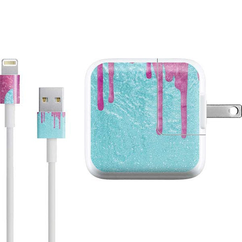 Paint Splatter Purple iPad Charger (10W USB) Skin