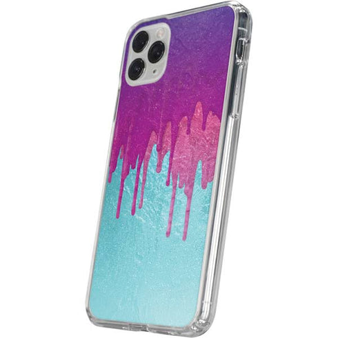 Paint Splatter Purple iPhone 11 Pro Clear Case