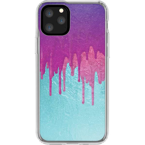 Paint Splatter Purple iPhone 11 Pro Clear Case