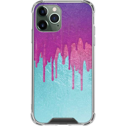Paint Splatter Purple iPhone 11 Pro Max Clear Case