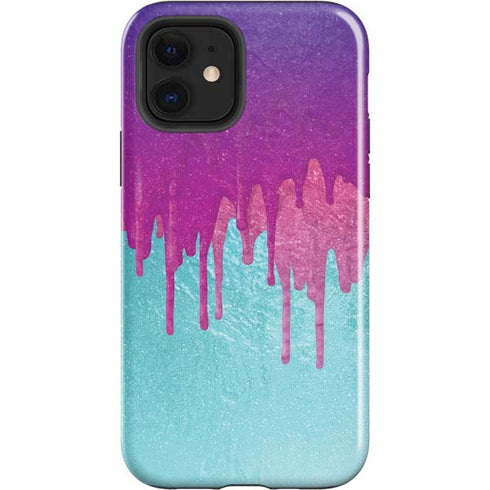 Paint Splatter Purple iPhone 12 Impact Case