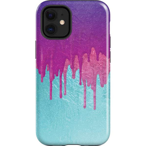Paint Splatter Purple iPhone 12 Mini Impact Case