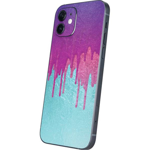 Paint Splatter Purple iPhone 12 Mini Skin