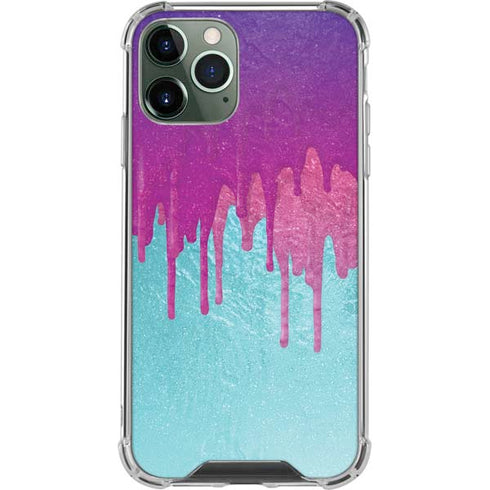 Paint Splatter Purple iPhone 12 Pro Max Clear Case