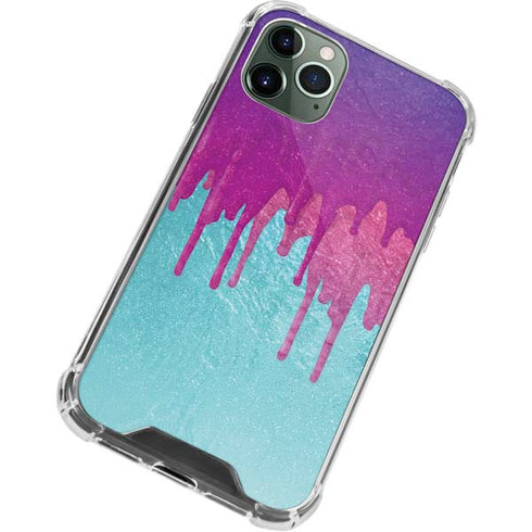 Paint Splatter Purple iPhone 12 Pro Max Clear Case