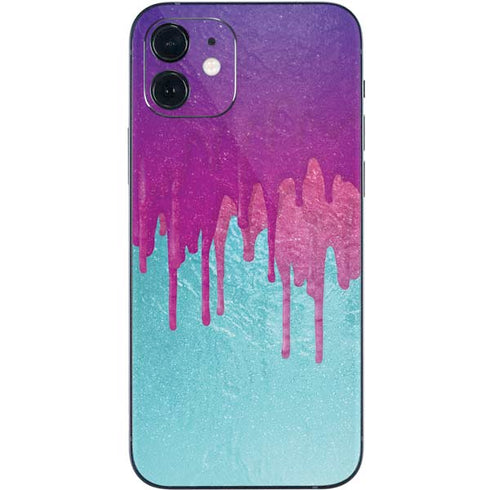 Paint Splatter Purple iPhone 12 Skin