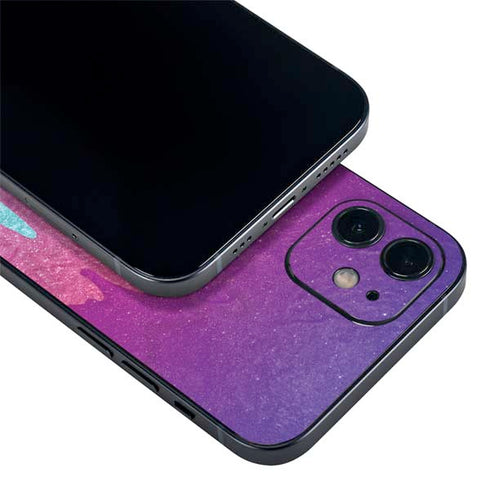 Paint Splatter Purple iPhone 12 Skin