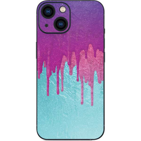 Paint Splatter Purple iPhone 13 Mini Skin