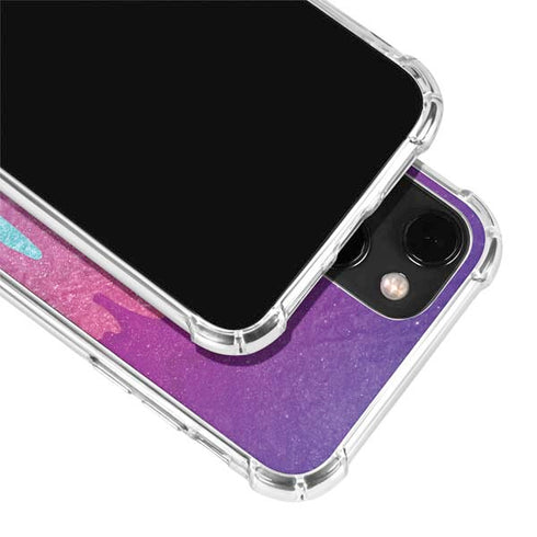 Paint Splatter Purple iPhone 14 Clear Case