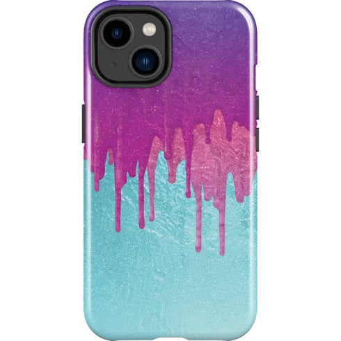 Paint Splatter Purple iPhone 15 Plus Impact Case