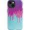 Paint Splatter Purple iPhone 15 Plus Impact Case