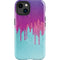 Paint Splatter Purple iPhone 14 Plus Impact Case