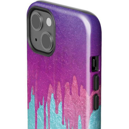 Paint Splatter Purple iPhone 15 Plus Impact Case