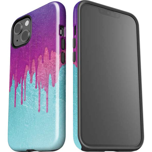 Paint Splatter Purple iPhone 14 Plus Impact Case