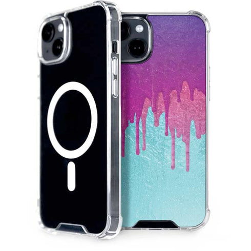 Paint Splatter Purple iPhone 14 MagSafe Case