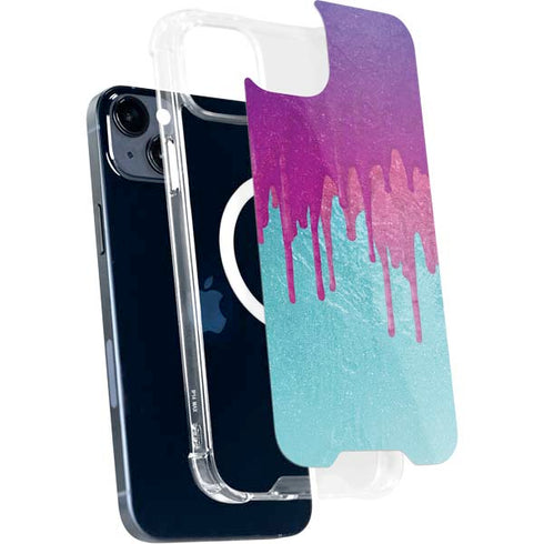 Paint Splatter Purple iPhone 15 Plus MagSafe Case