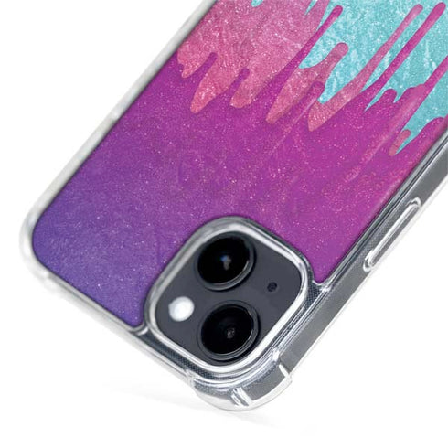Paint Splatter Purple iPhone 14 Plus MagSafe Case