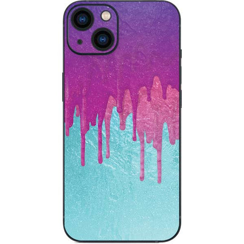 Paint Splatter Purple iPhone 14 Plus Skin