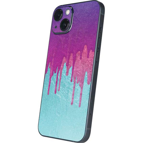 Paint Splatter Purple iPhone 15 Plus Skin