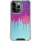 Paint Splatter Purple iPhone 15 Pro Clear Case