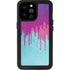 Paint Splatter Purple iPhone 14 Pro Max Waterproof Case