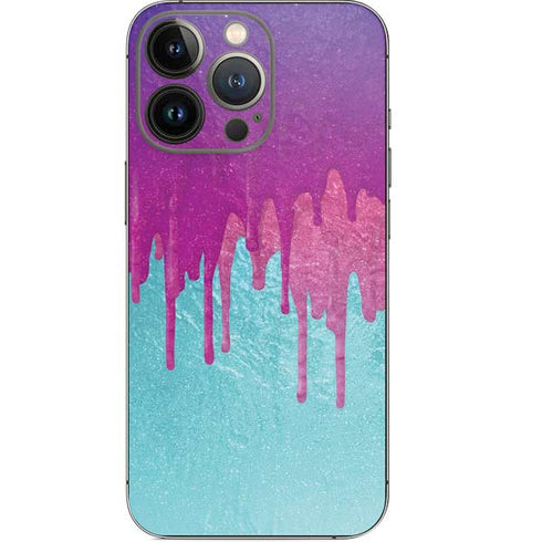 Paint Splatter Purple iPhone 14 Pro Skin