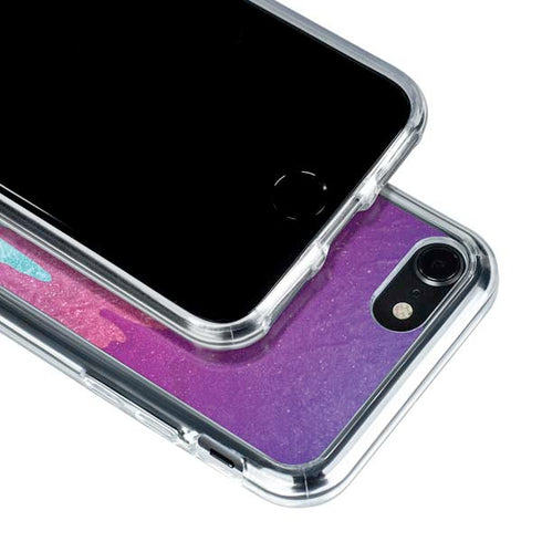 Paint Splatter Purple iPhone SE (2nd & 3rd Gen) Clear Case